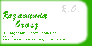 rozamunda orosz business card